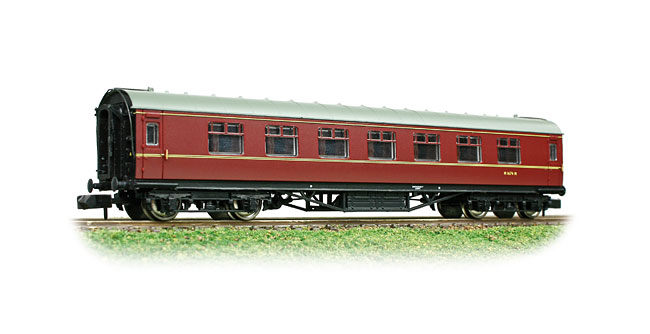 Farish N 374837A Stanier Second Corridor BR Maroon