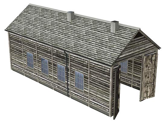 Scenecraft OO 44096 Wooden Engine Shed