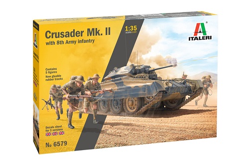 Italeri IT6579 1/35th Crusader Mk2 with 5 x 8th Army Infantry