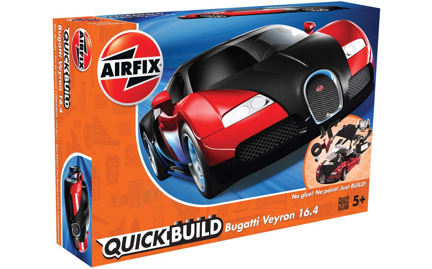 Airfix J6020 Quick Build Bugatti Veyron Black/Red