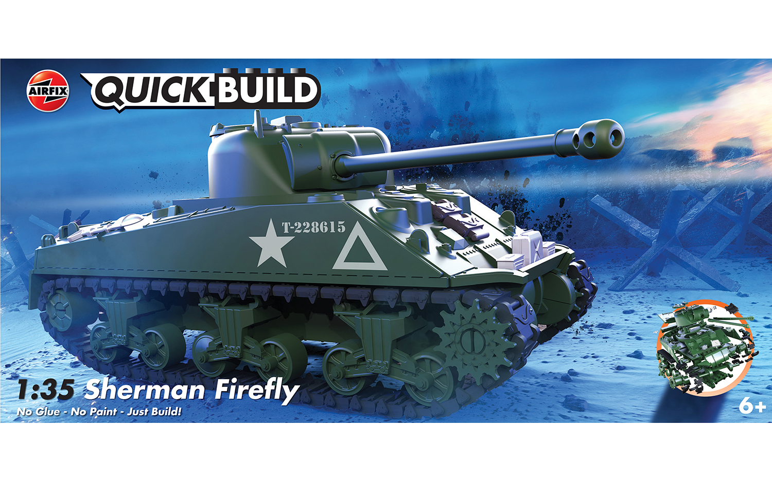 Airfix  Quick Build 1/35th J6042  Sherman Firefly