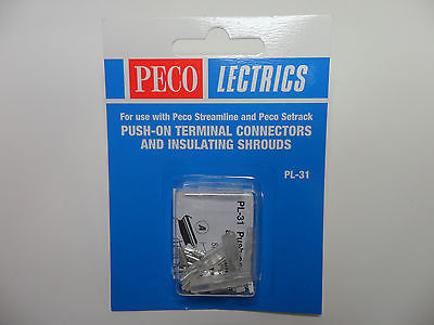 Peco OO/N PL31 Push on Terminal connectors and Insulating Shrouds