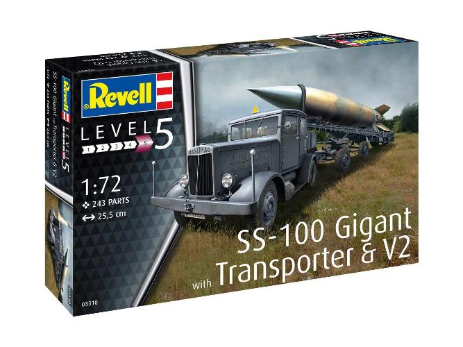 Revell R03310 1/72nd SS-100 Gigant with Transporter & V2