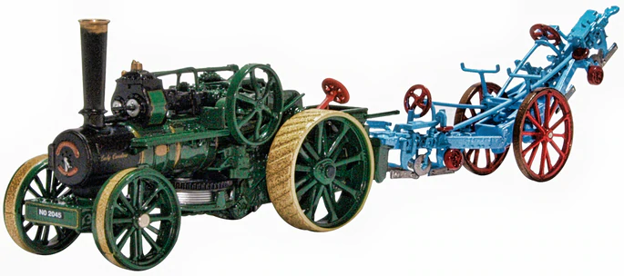 Oxford Diecast 76FBB005 Fowler BB1 Ploughing Engine and Plough