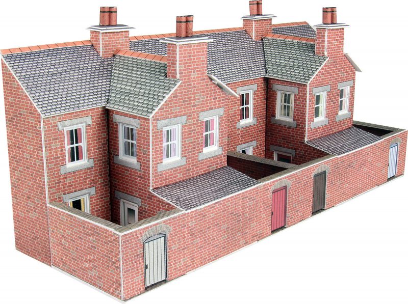 Metcalfe N PN176 Low Relief Terraced House Backs Red Brick