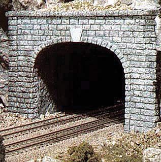 Woodland Scenics WC1157 \'N\' Tunnel Portals x 2 Cut Stone Double Track