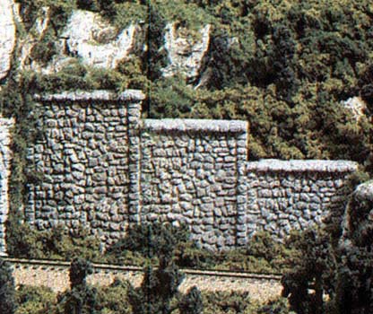 Woodland Scenics WC1161 N Retaining Walls 6 x Random Stone Sections