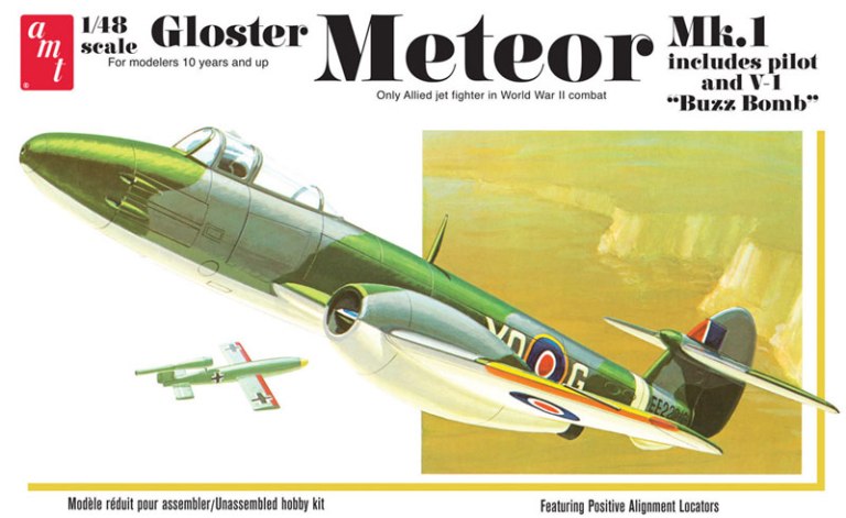 AMT 825/12 1/48th Gloster Meteor Mk1 with Flying Bomb